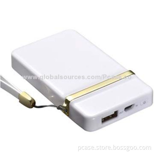 Fashion power bank for mobile phones with capacity of 4,000mAh, waistband with lanyard